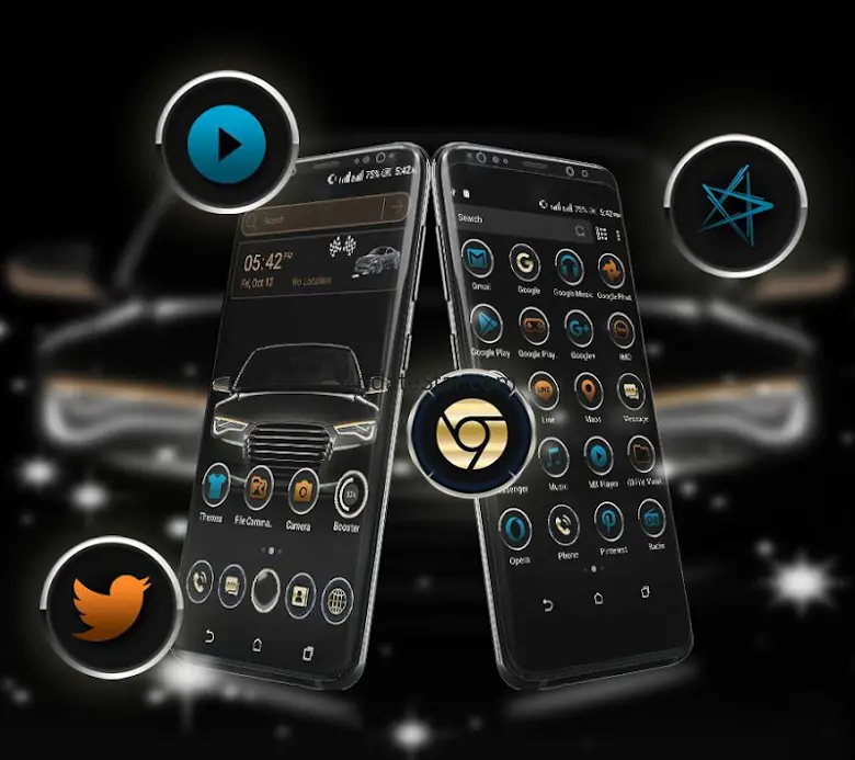 Black Car Launcher Theme 5.1
