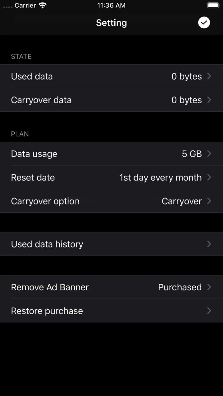 Data Remaining 3.7.5