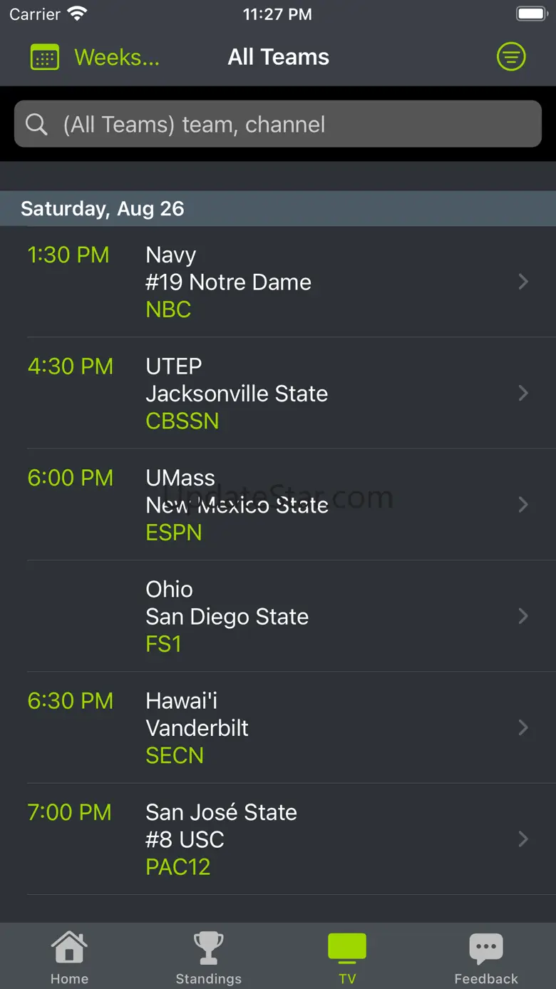 TN Football Schedules 5.2.0