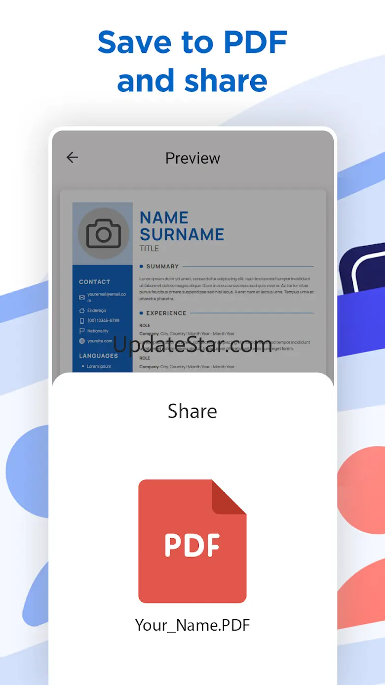 Resume Builder CV Maker PDF 1.5
