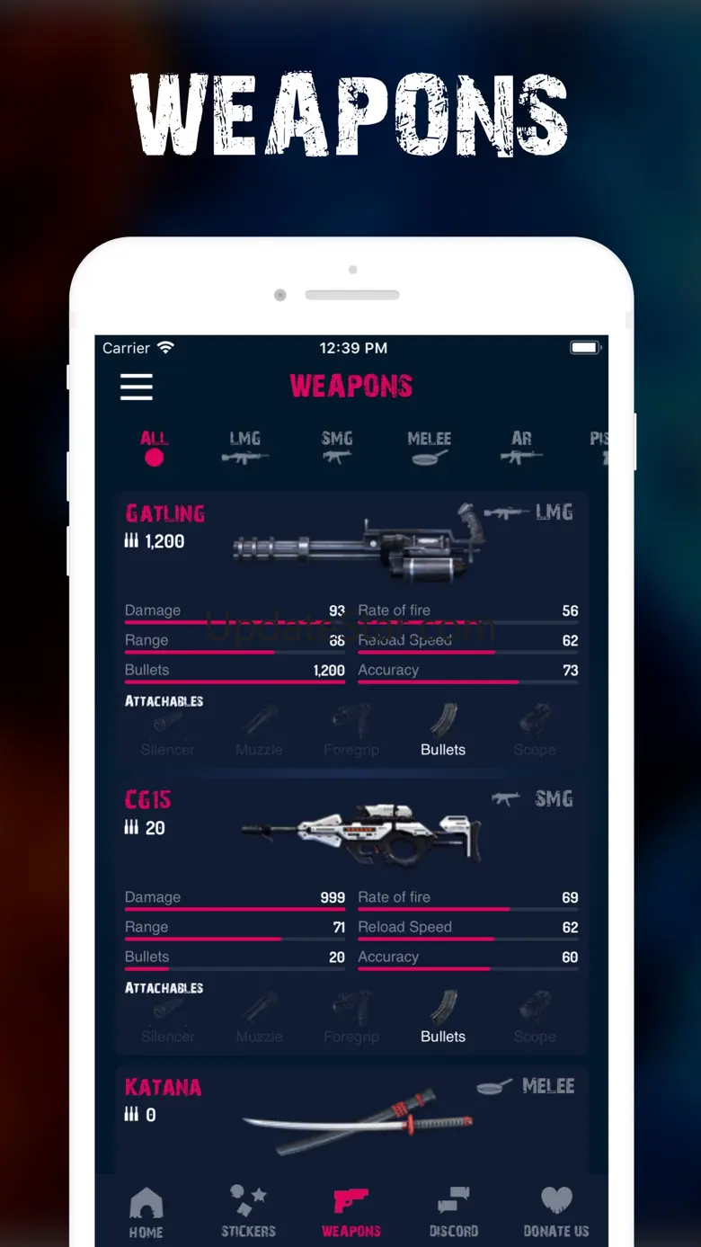 Stickers & Weapons - Free Fire 1.2.3