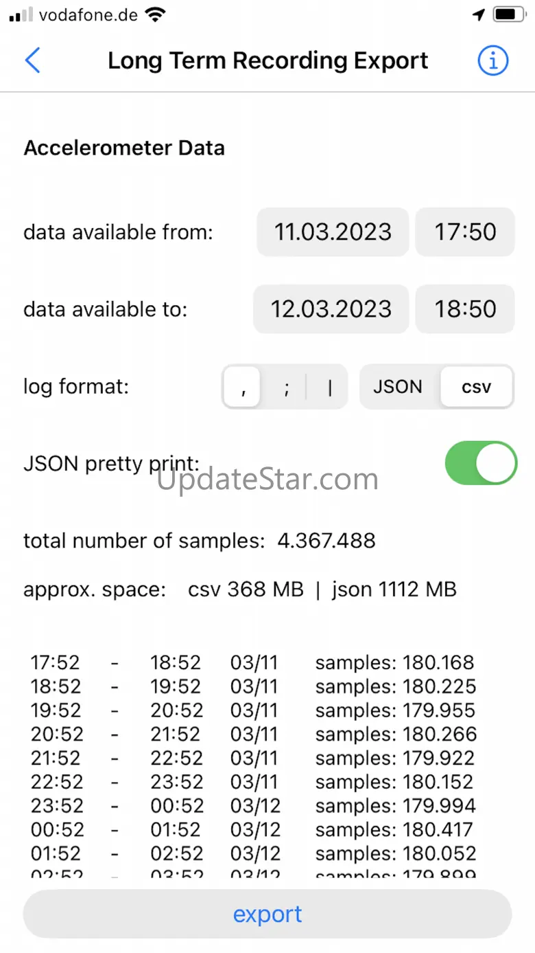 SensorLog 6.1