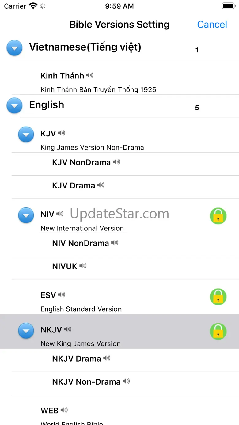 Vietnamese English Audio Bible 3.3