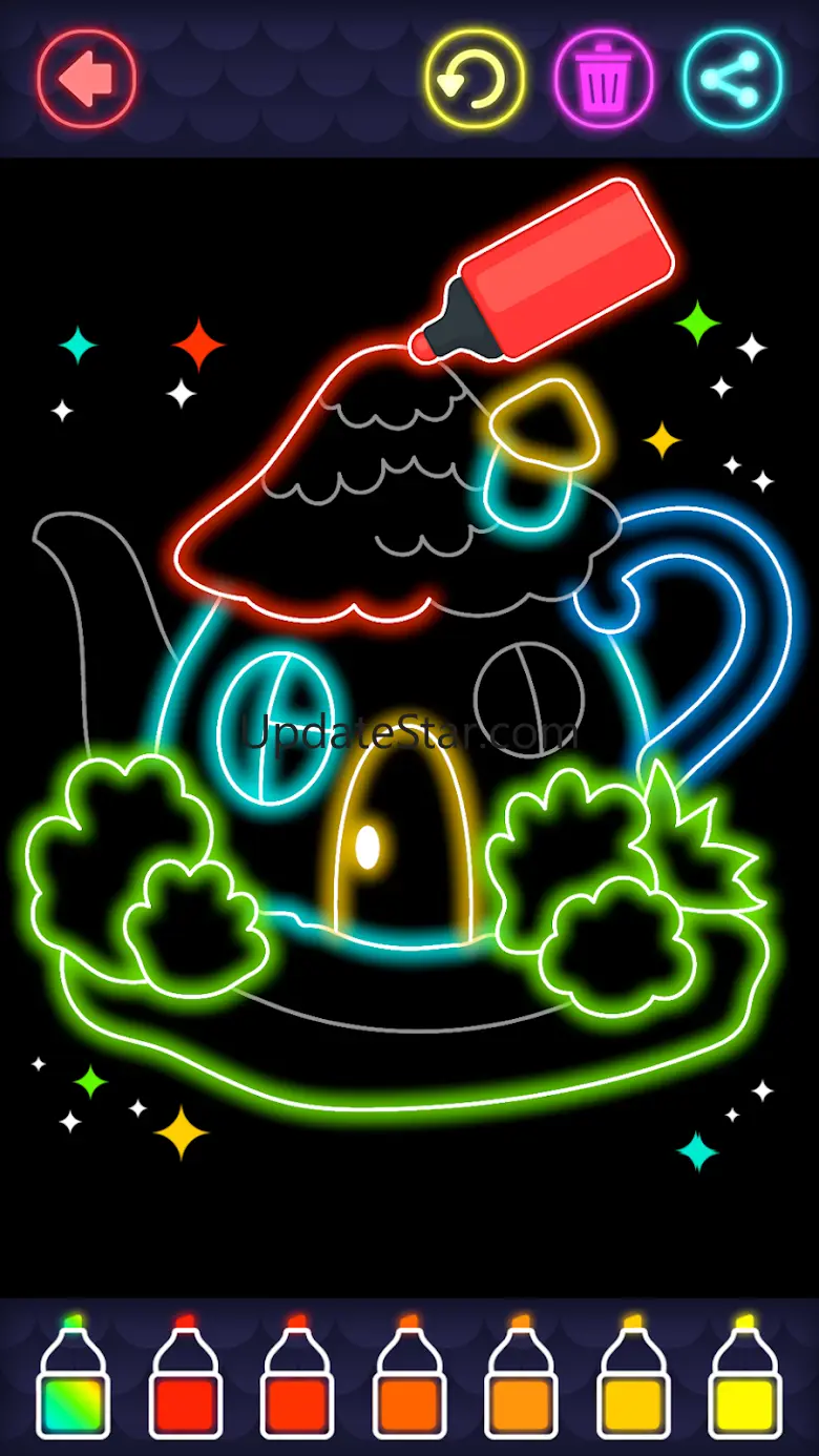 Glitter House coloring for kid 3.1