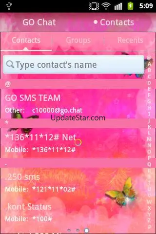 Nice Pink Theme GO SMS Pro 4.1