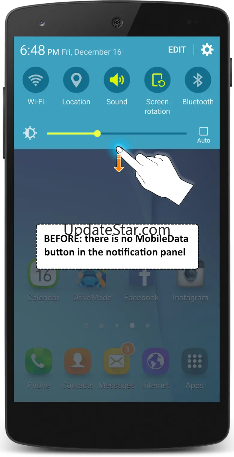 Install the MobileData button 2.0