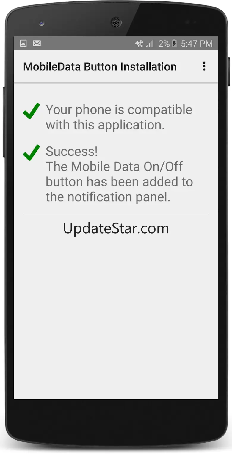 Install the MobileData button 2.0