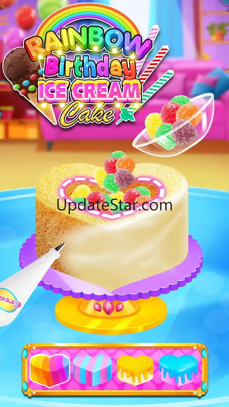 Rainbow Glitter Birthday Cakes 2.3