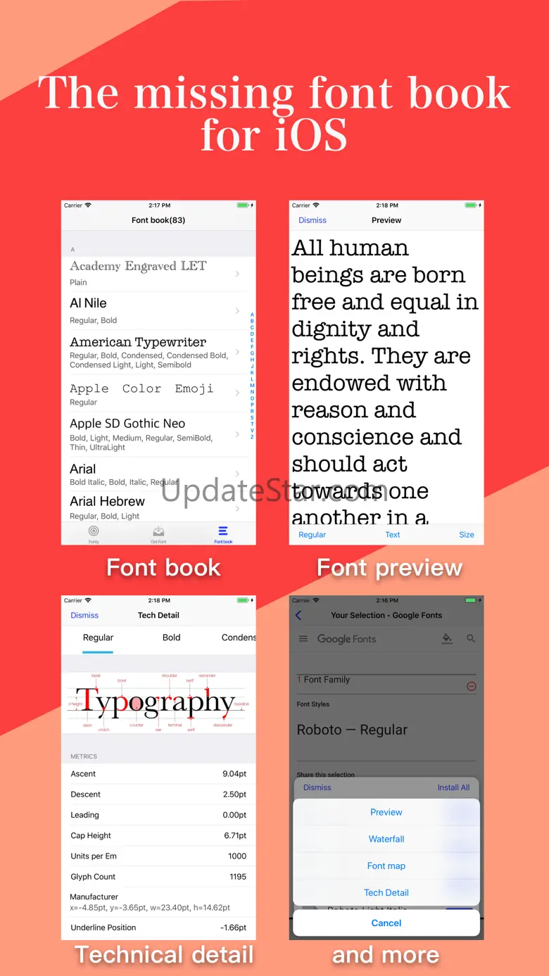 Fonty - install any font 4.1