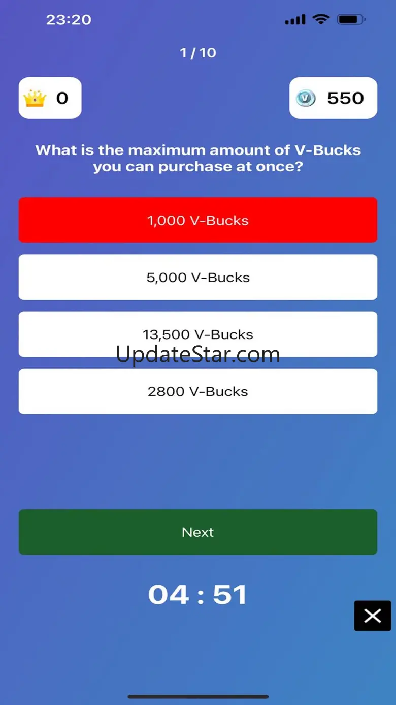 Quiz V-Bucks 4.39