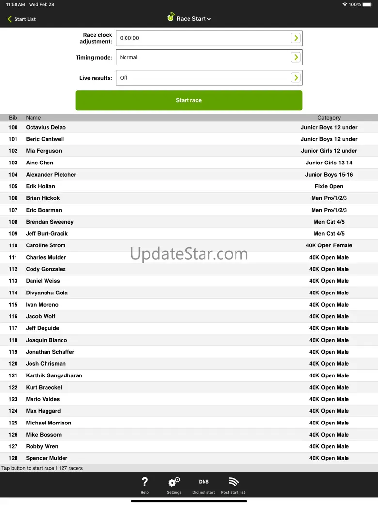 Webscorer Race Timer for iPad 6.9.0