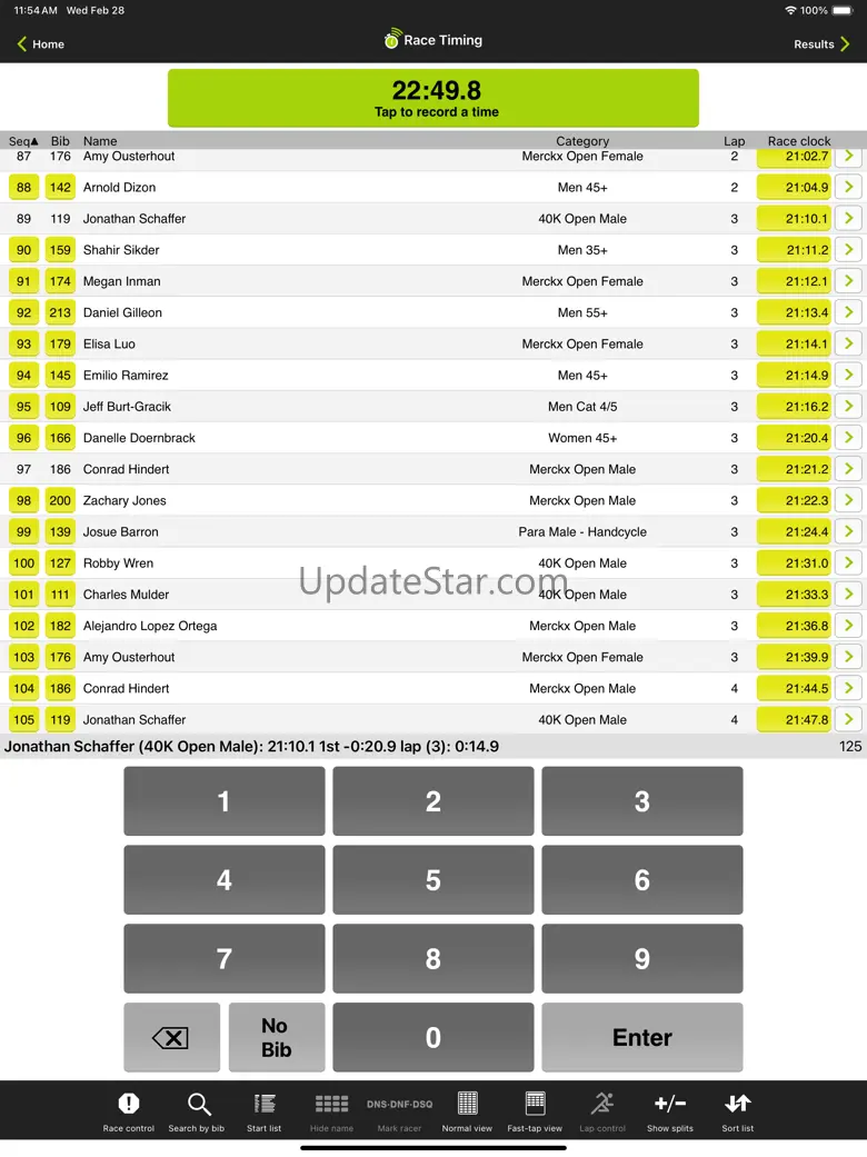 Webscorer Race Timer for iPad 6.9.0