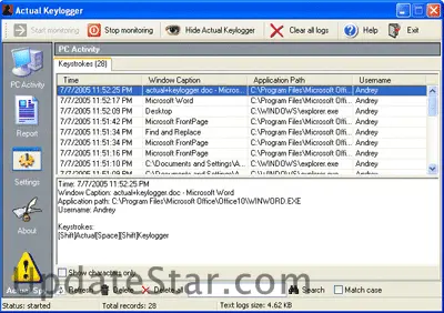 Actual Keylogger 5.4