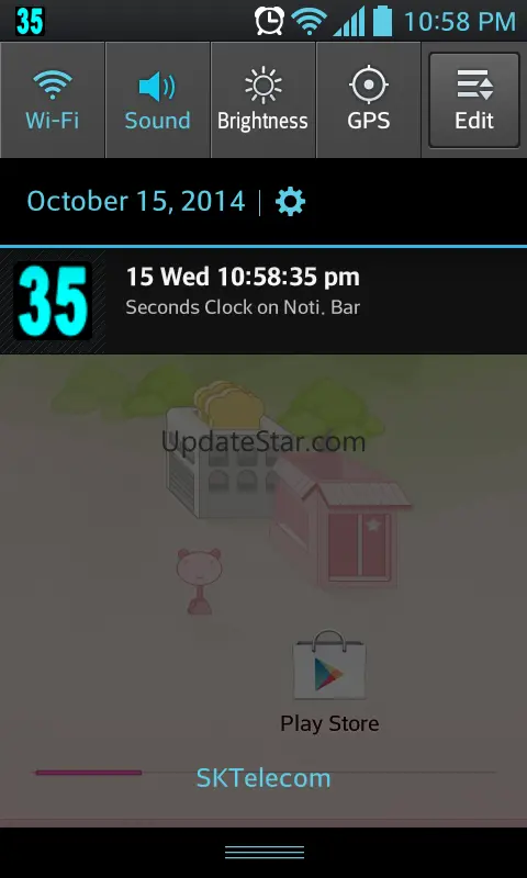 Seconds Clock on Status Bar 0.7.36
