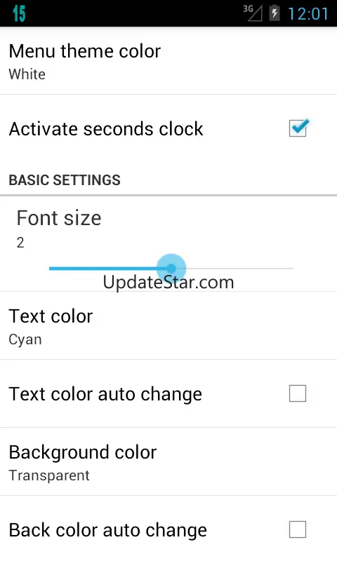 Seconds Clock on Status Bar 0.7.36