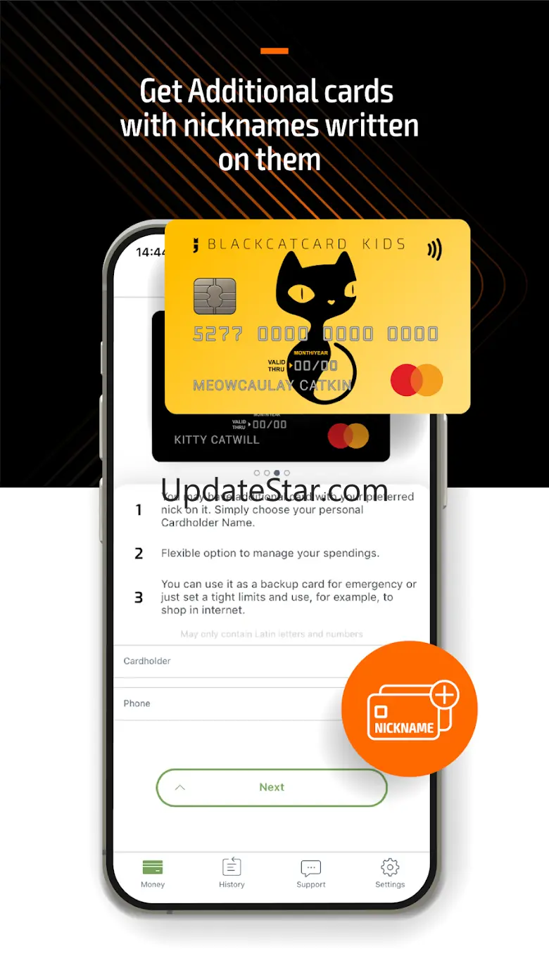 Blackcatcard: IBAN, Mastercard 1.2.50
