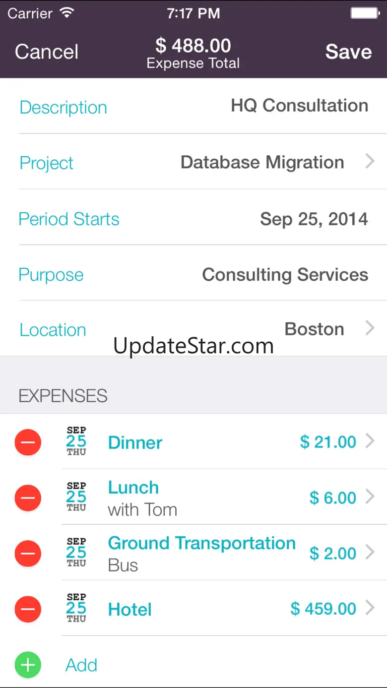 Expense Report Center 17.86