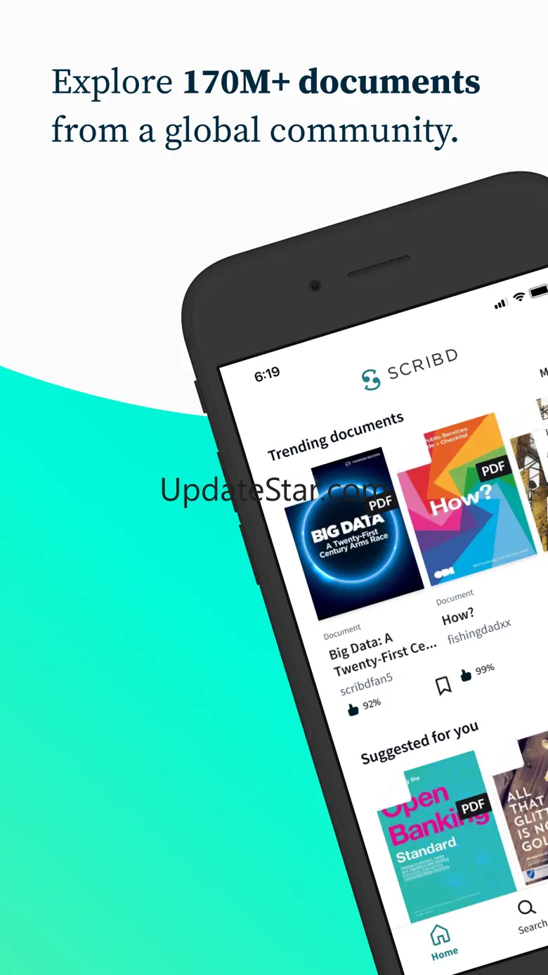 Scribd: 170M+ documents 15.7