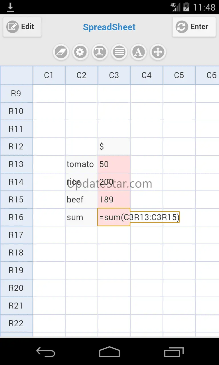 Simple Spreadsheet 1.3