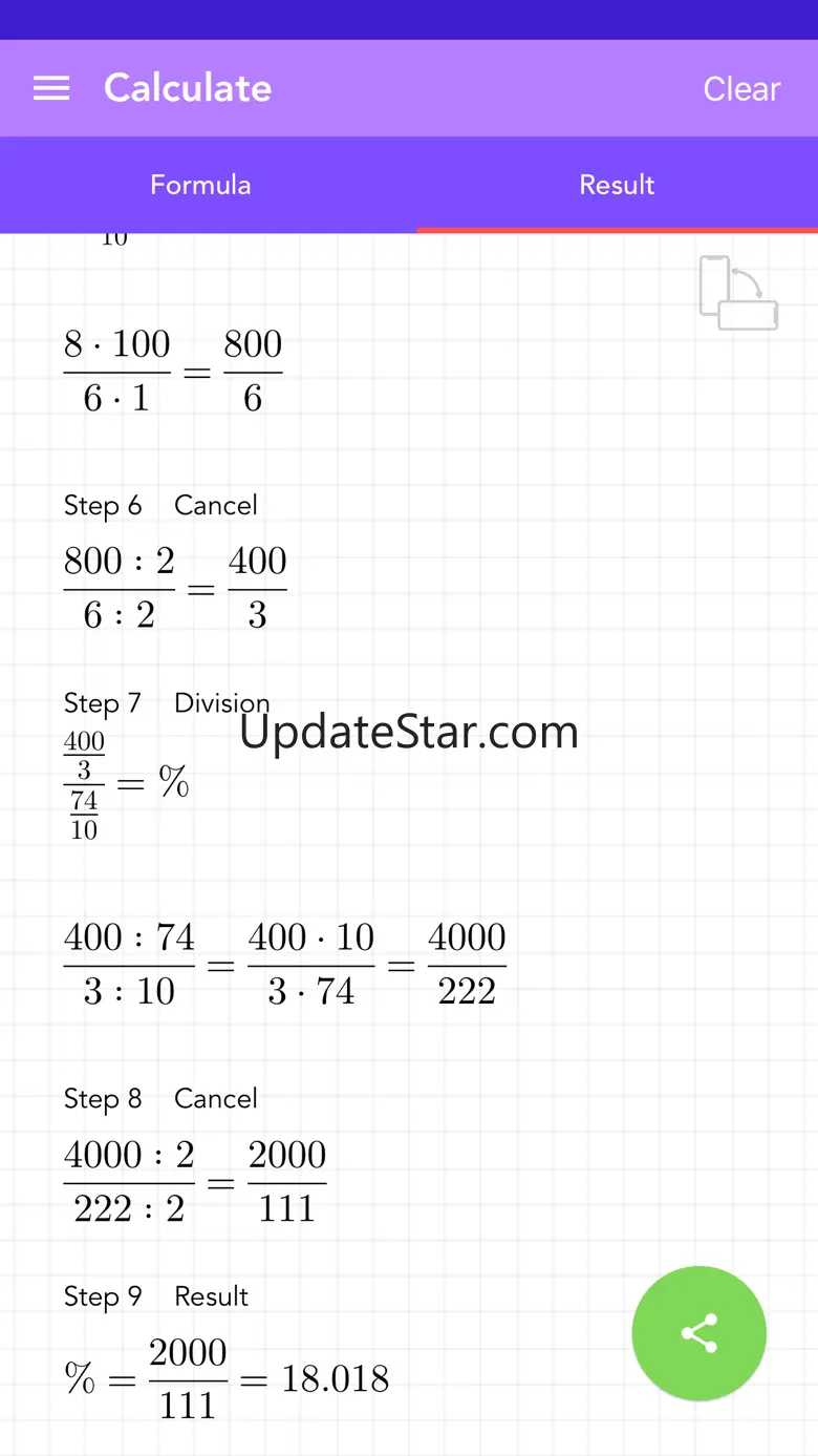Calculate Percentage PRO 1.10