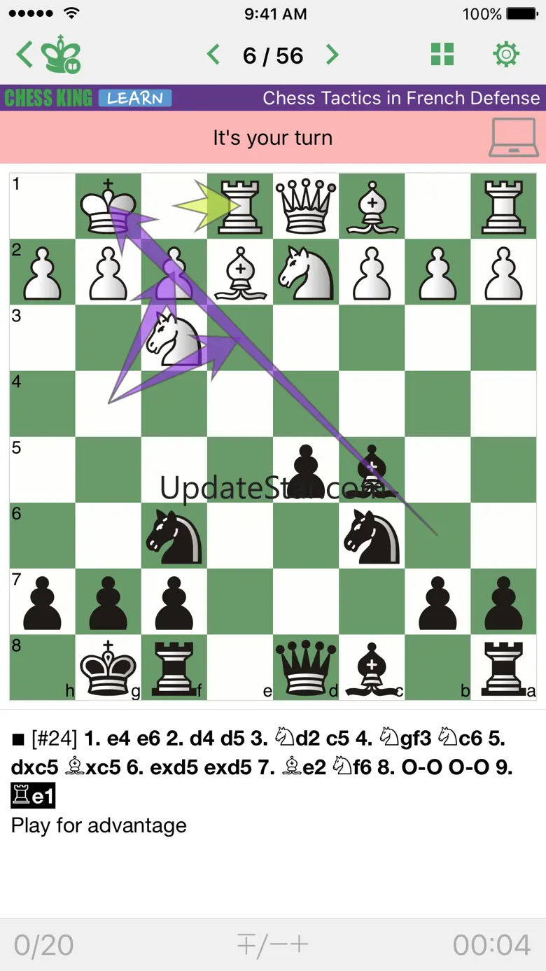 Chess Tactics in French Def. 1.2
