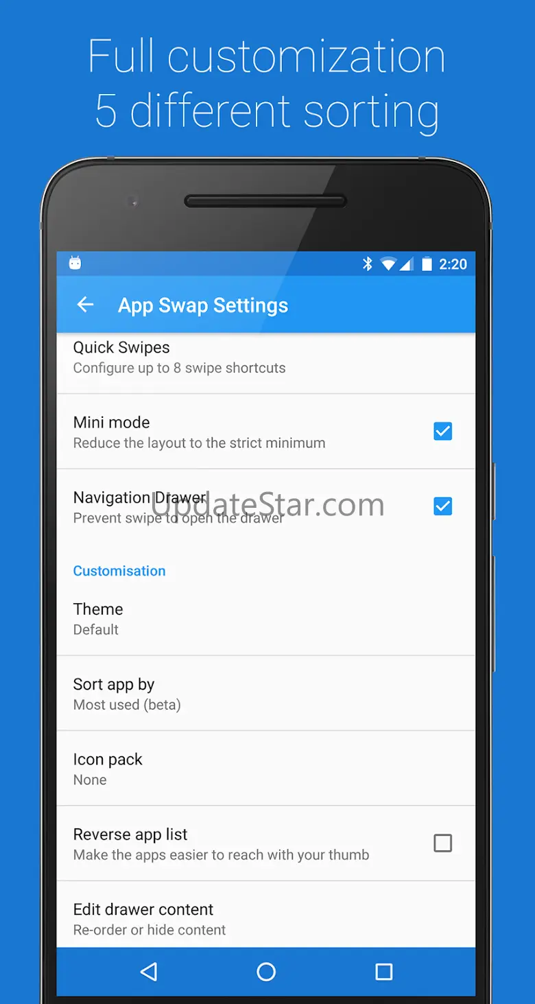 App Swap Drawer - T9 Search 1.2.0.610