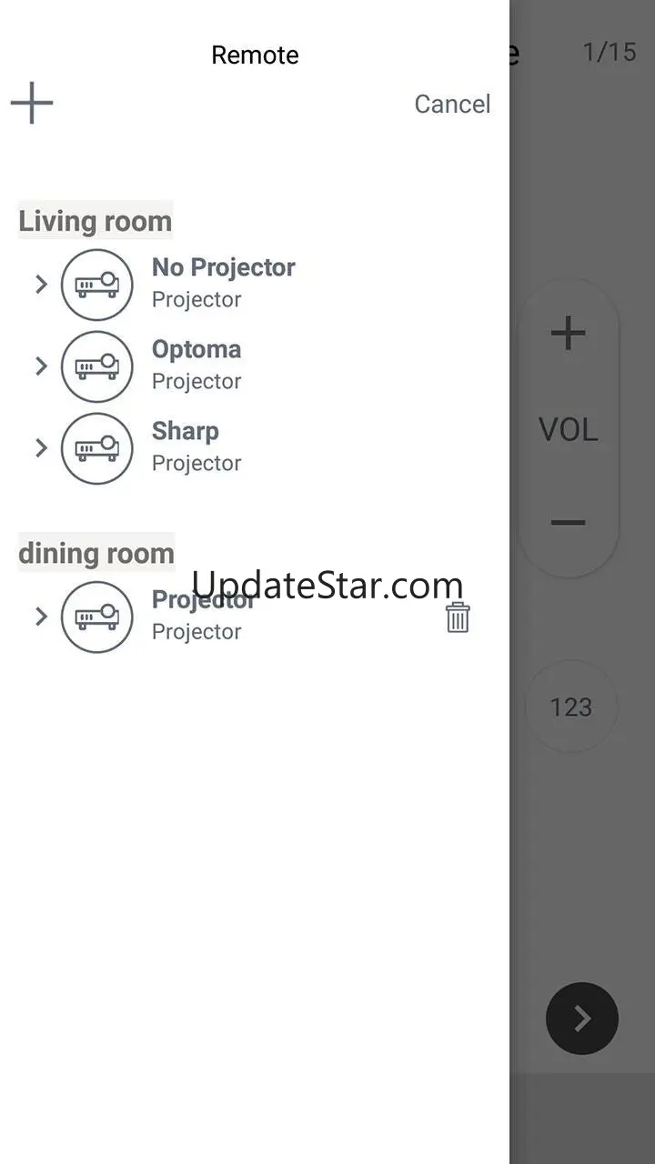 Remote projector 18.1