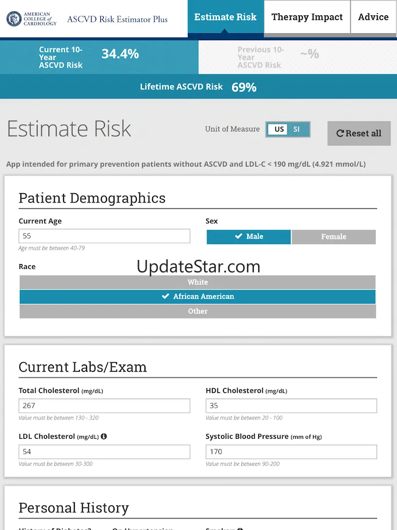 ASCVD Risk Estimator Plus 6.2.1