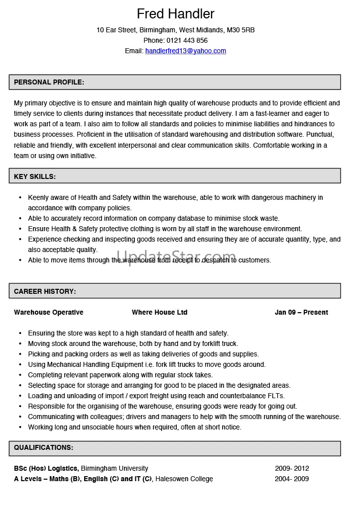 CV Formats: PDF CV Templates 7.0