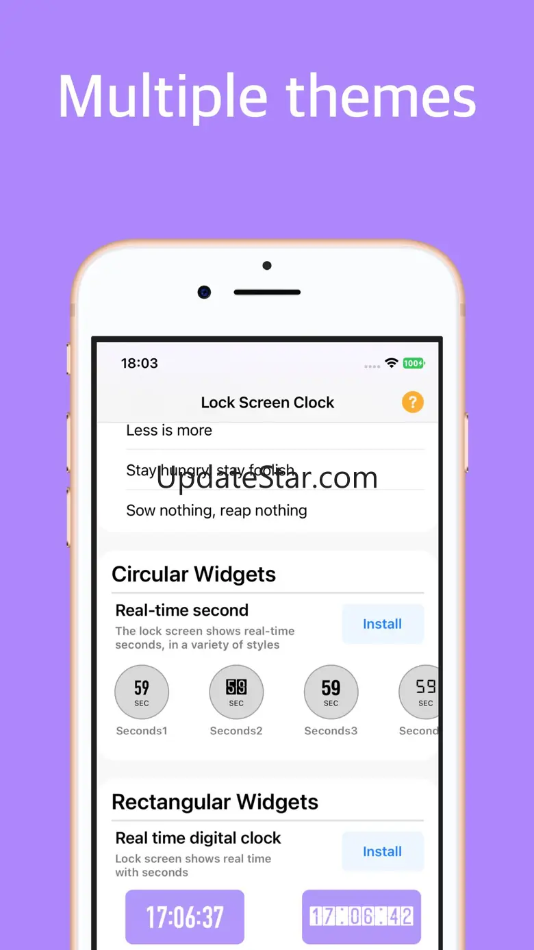 Lock Screen Clock with Seconds 2.0