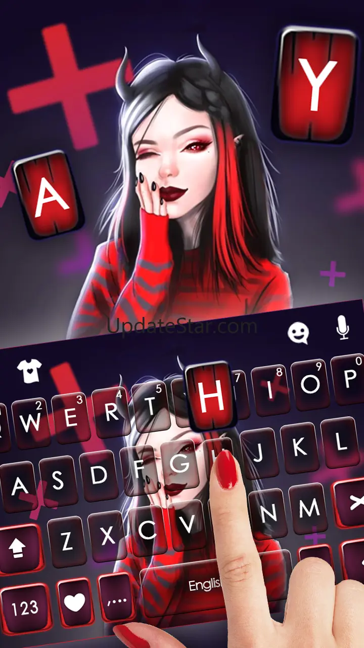 Cute Devil Girl Keyboard Backg 6.0.1223_10