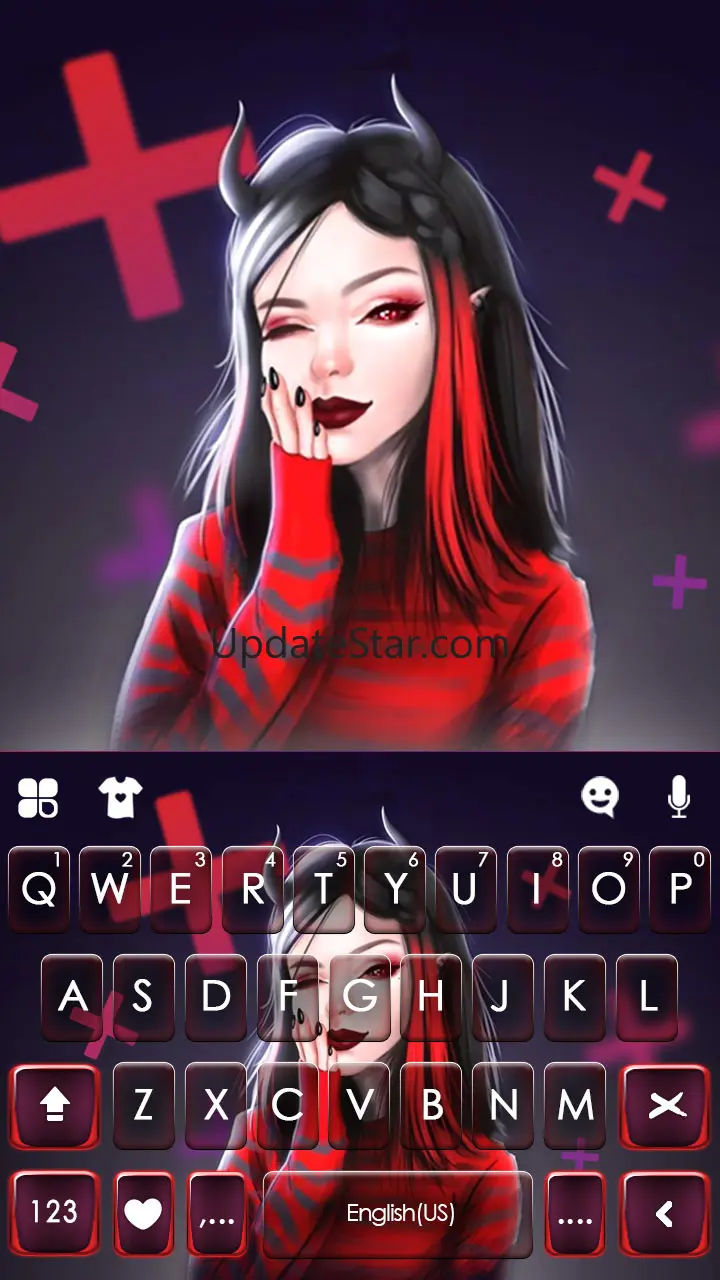 Cute Devil Girl Keyboard Backg 6.0.1223_10