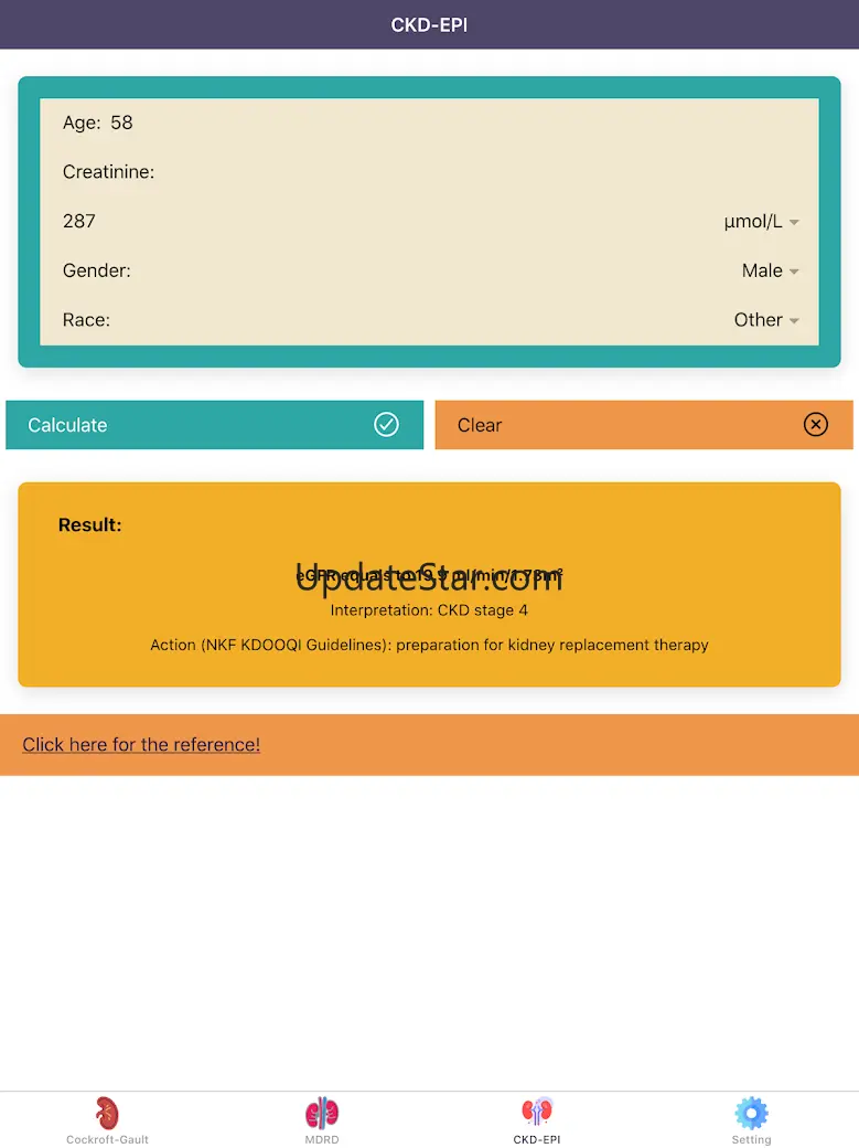 eGFR Calculators Pro 5.3