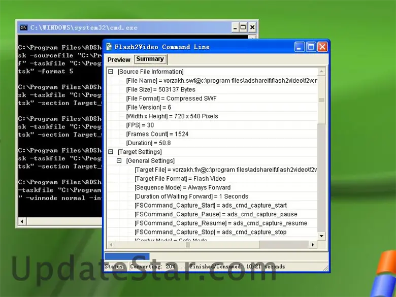 ADShareit Flash to Video Command Line 2.1