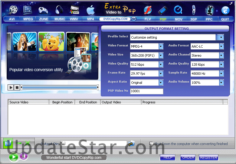 Extra Video to PSP Converter 4.7