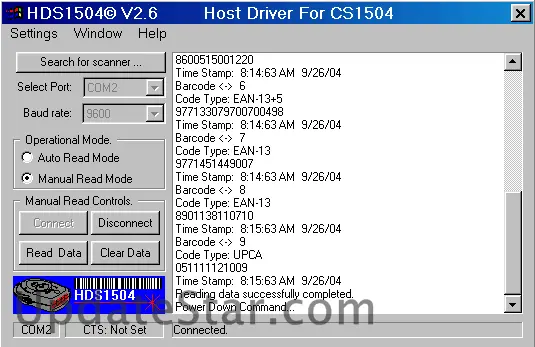HDS1504 Software For Symbol CS1504 4.0.1