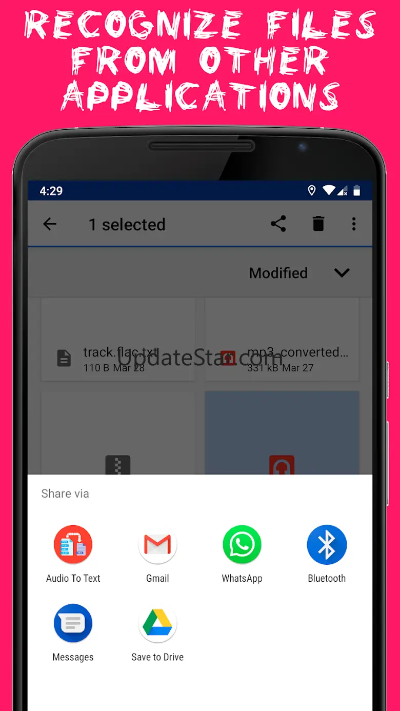 Audio to text (recognition) 1.10.1