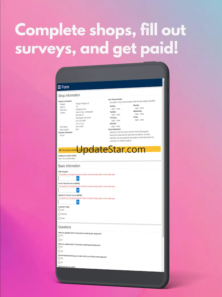 Secret Shopper ® 5.4.3