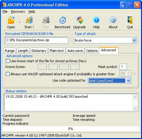 Advanced Archive Password Recovery 4.54.110.4540