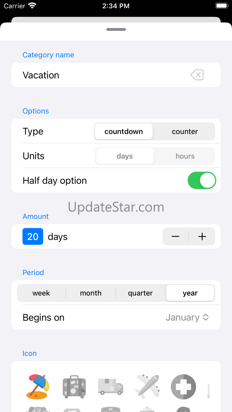 Days tracking 2.0.9