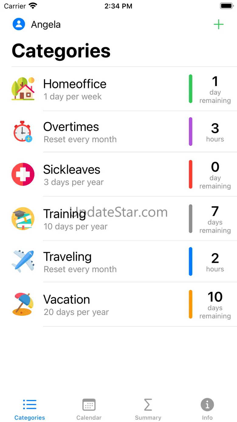 Days tracking 2.0.9