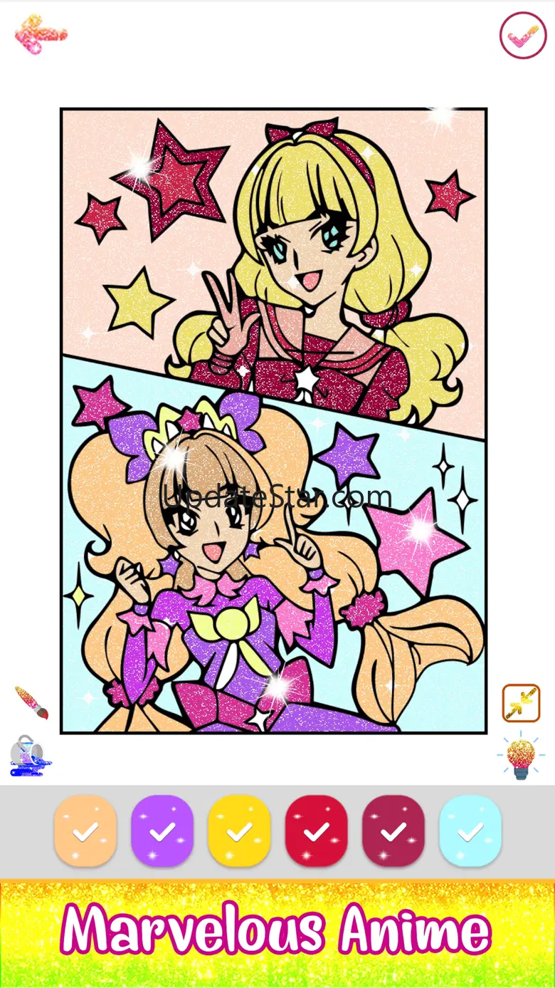 Glitter Color By Number Pages 2.0