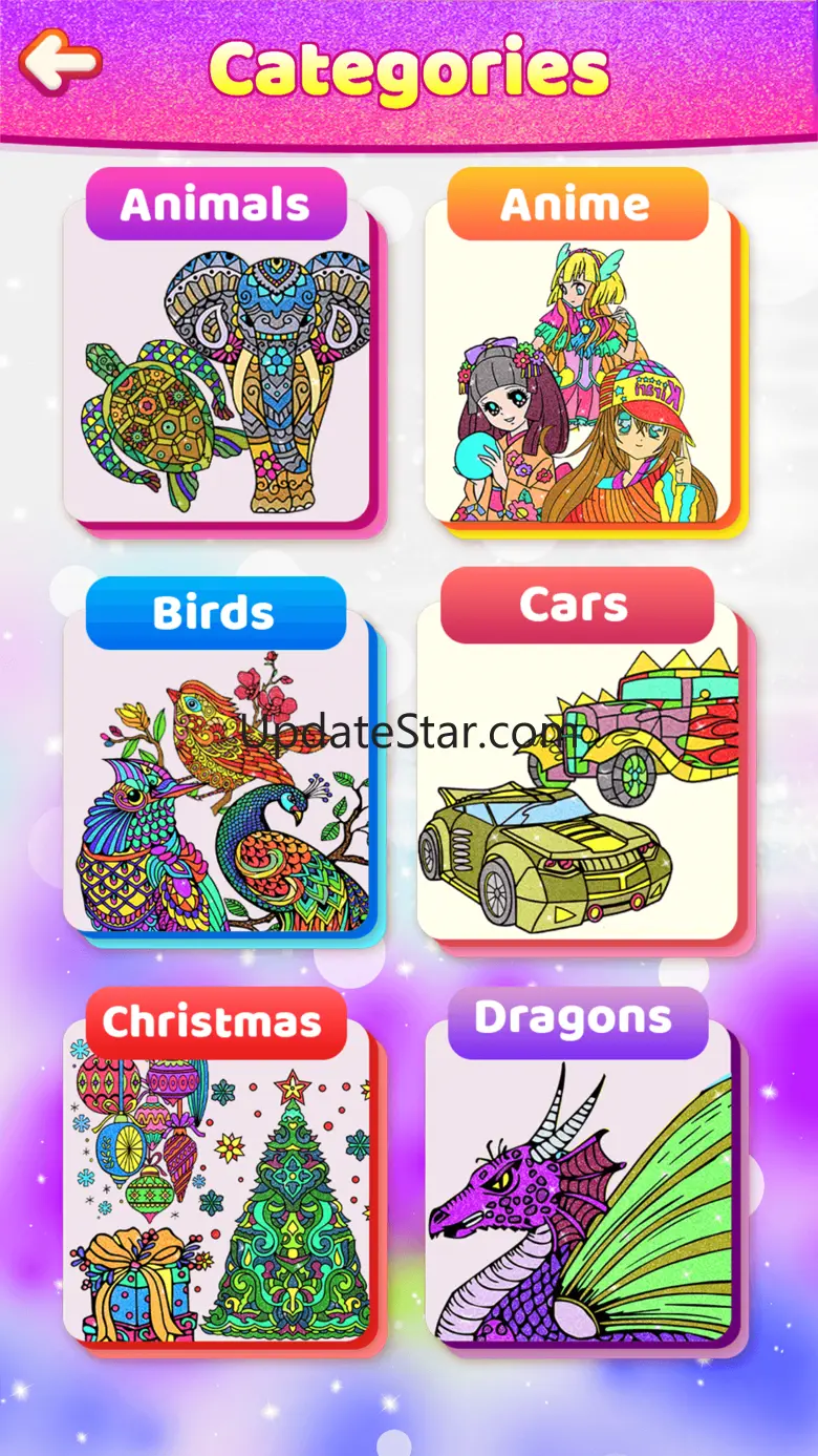 Glitter Color By Number Pages 2.0