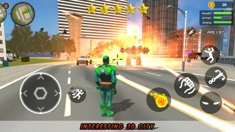 Super flying hero: Crime city 2.5