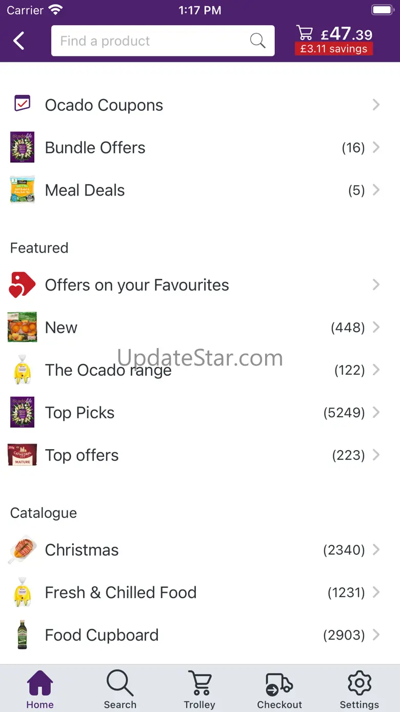 Ocado: supermarket shopping 1.163.2
