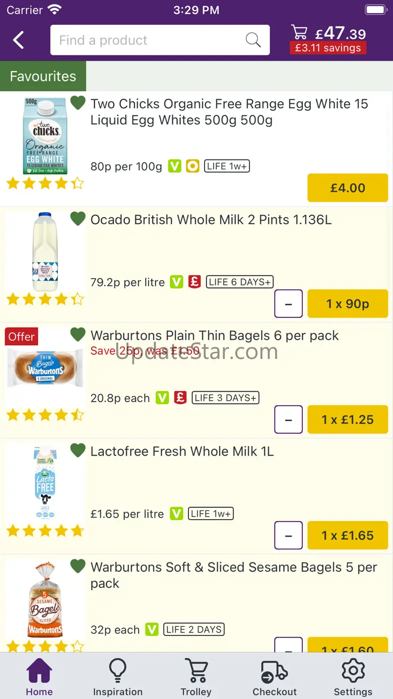 Ocado: supermarket shopping 1.163.2