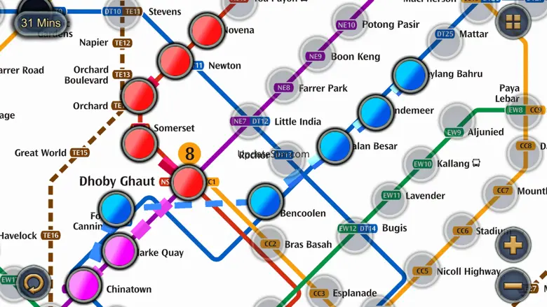 Singapore MRT Map Route 2.5.2