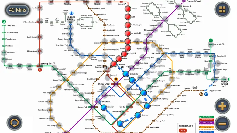 Singapore MRT Map Route 2.5.2