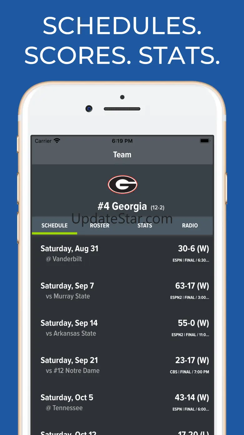 Georgia Football Schedules 5.2.0
