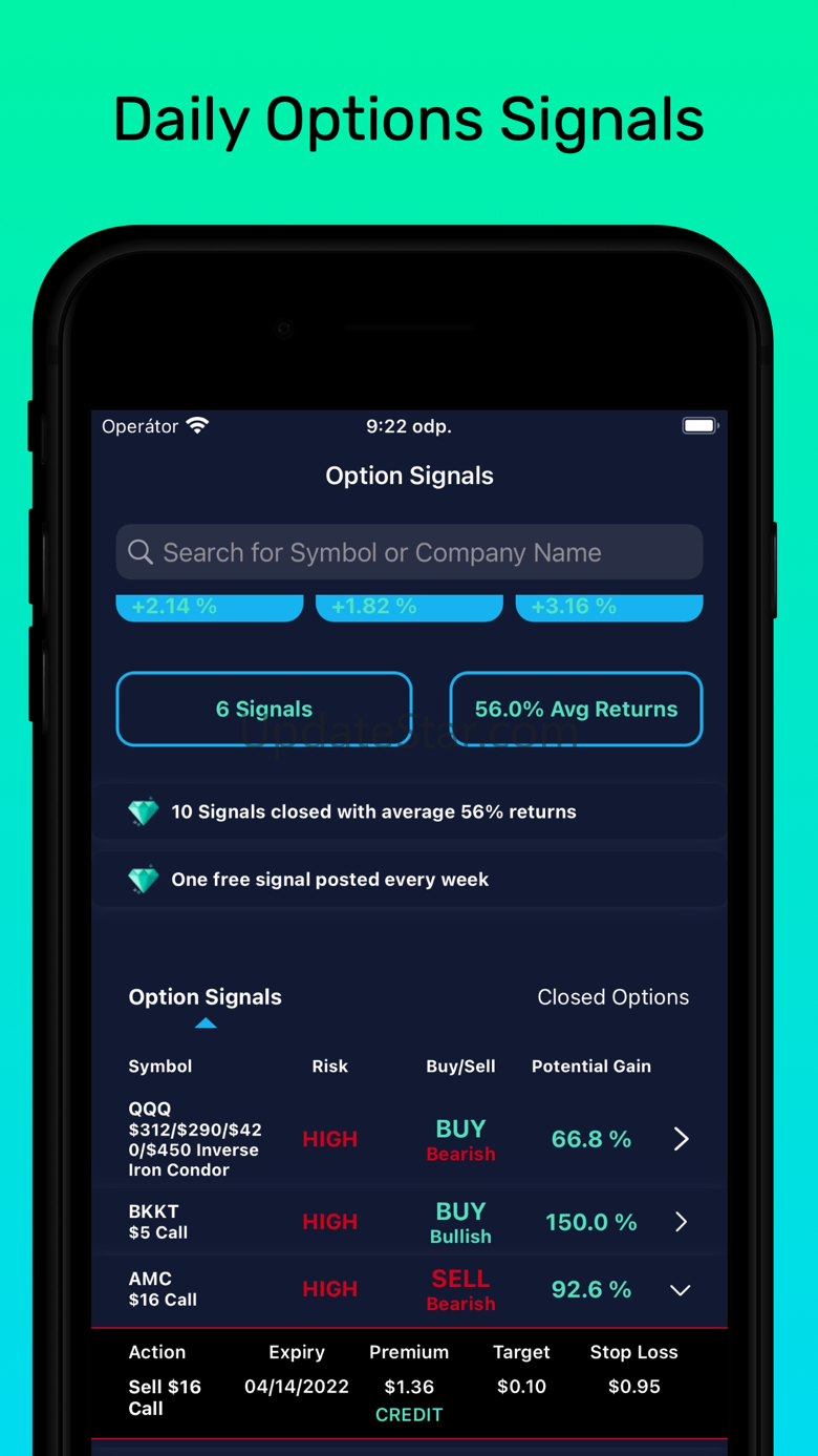 Stock Signals Options Alerts 1.4
